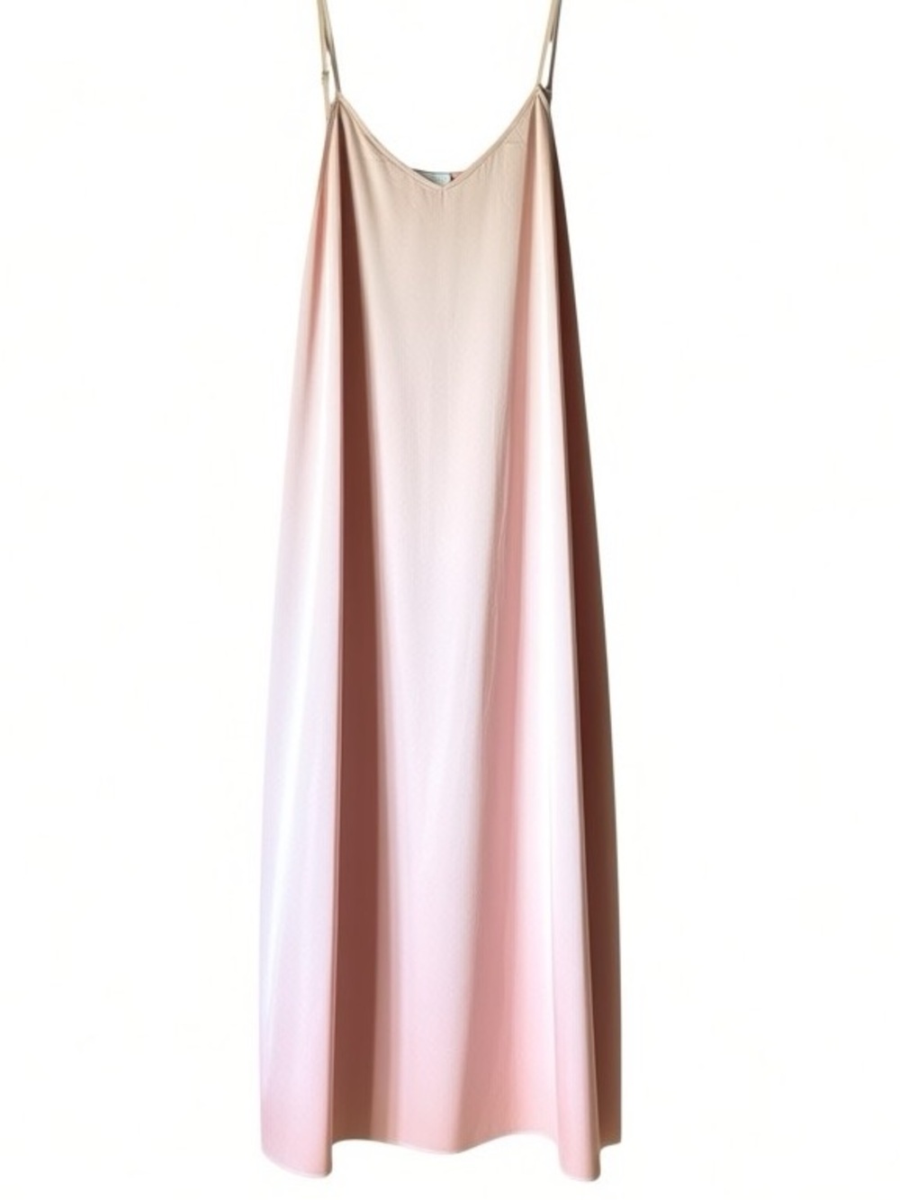 Pink Lily Pink Satin Slip Dress Adjustable Straps, XL
